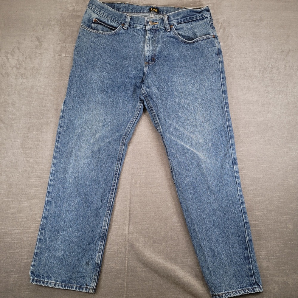 Lee Vintage Y2K Regular Fit Mens Blue Denim Jeans Actual Size 36x29